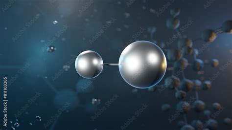 Hydroxide Molecular Structure 3d Model Molecule Diatomic Anion Structural Chemical Formula