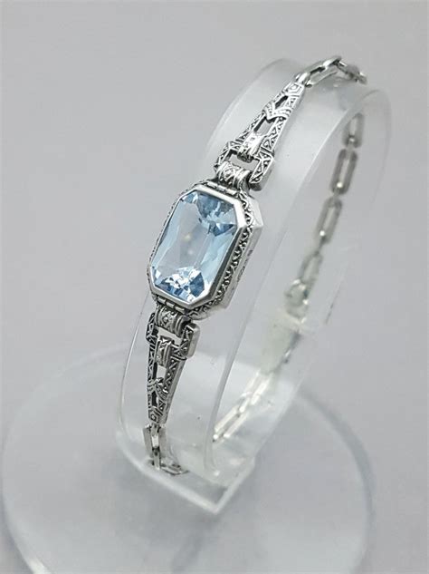 Art Deco Blauwe Spinel Getest 935 Zilver Armband Catawiki