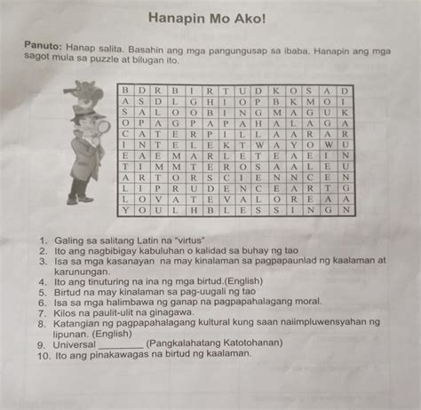 Hanapin Mo Ako Panuto Hanap Salita Basahin Ang Mga Pangungusap Sa