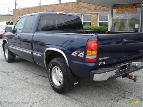 2000 Indigo Blue Metallic Gmc Sierra 1500 Sle Extended Cab 4x4