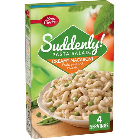 Suddenly Salad Creamy Macaroni Pasta Salad Mix With Peas And Seasoning 65 Oz Box