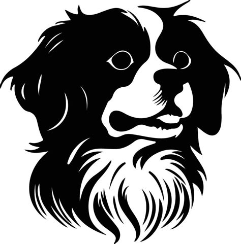 Tibetan Spaniel Silhouette Portrait 38496083 Vector Art At Vecteezy