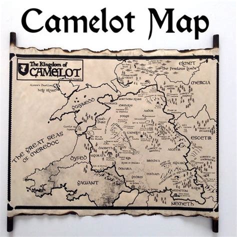 Kingdom of Camelot Map Merlin on BBC Map King Arthur Map of | Etsy