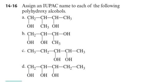 Solved 14-16 Assign an IUPAC name to each of the following | Chegg.com