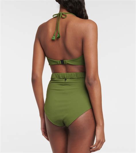 High Rise Bikini Bottoms In Green Johanna Ortiz Mytheresa