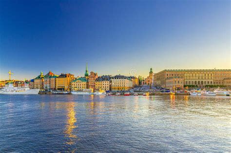 Panorama Da Cidade Antiga De Gamla Stan Centro Histórico Edifícios