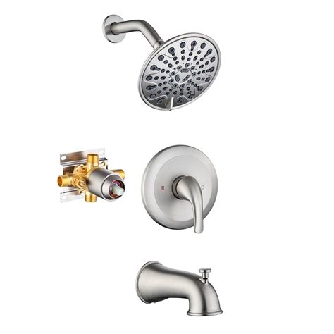 Rainlex Wall Mounted Shower System Rainfall Brush Nickel Shower Head