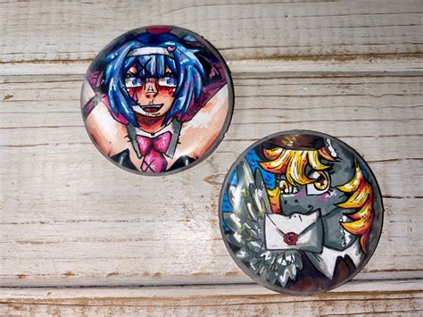 Rabbit Hole Miku And Derpy My Little Pony Pins Etsy
