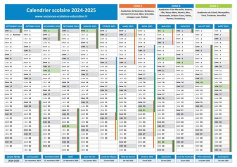 Vacances Scolaires 2024 2025 Dates Et Calendrier Scolaire 2024 2025