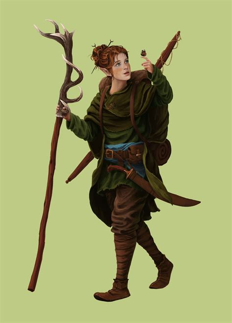 ArtStation - Elf druid character illustration