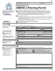 Application To Amend A Planning Permit Minister Pdf Office Use