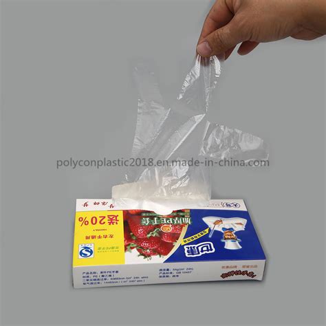 Restaurant Plastic Transparent New Eco Friendly Polythene Hand Pe