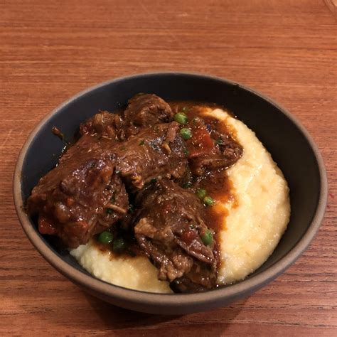 Beef Stew On Creamy Polenta Homemade Rfood