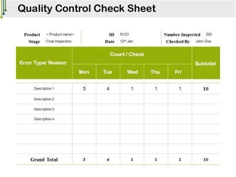 7 Quality Control Plan Template Qmp In Excel Word