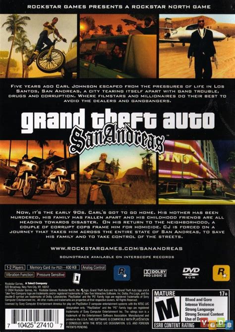 Grand Theft Auto San Andreas VGDB Vídeo Game Data Base