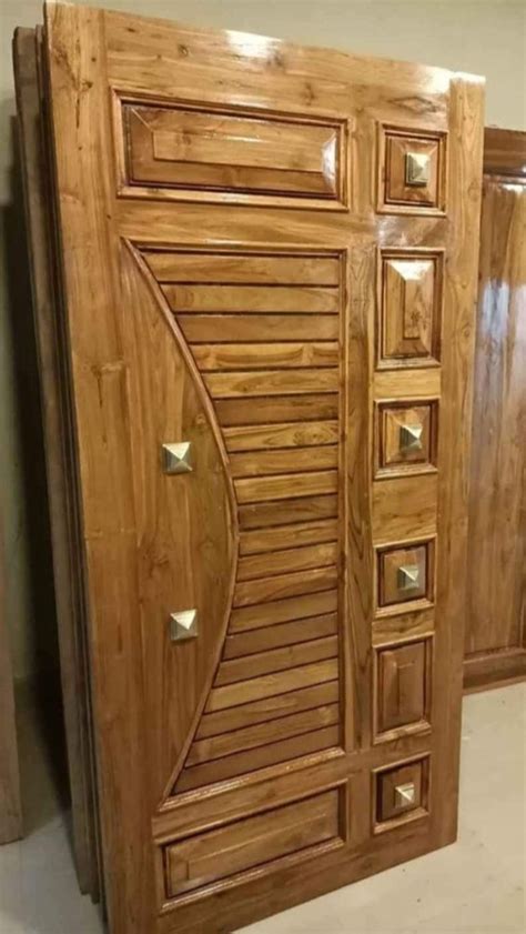 Interior Brown Burma Teak Wood Door For Home 6x5 Feet At Best Price