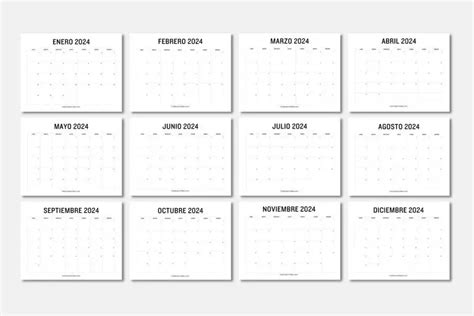 Calendarios Para Imprimir Dise O Minimalista Vida Imprimible