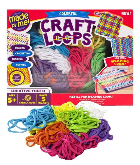 Made By Me Craft Loops Refill Includes 210 Weaving Loom Loops In 7