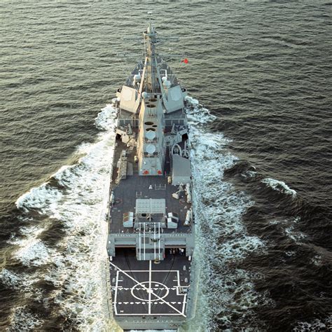 Aerial High Oblique Stern On View Of The Us Navy Usn Arleigh Burke