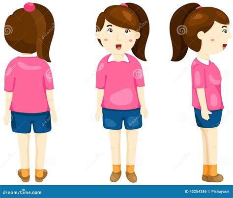 Girl Posing Silhouette Cartoon Vector 6891375