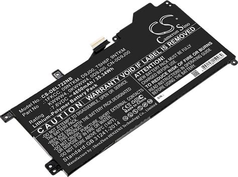 Amazon Estry Reemplazo de batería de 4650 mAh para Dell Latitude