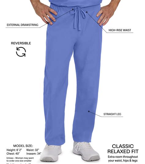 Landau Essentials Unisex Reversible Scrub Pants 7602 Landau Scrubs