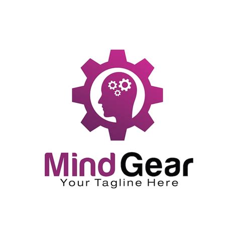 Modelo De Design De Logotipo Mind Gear Vetor Premium