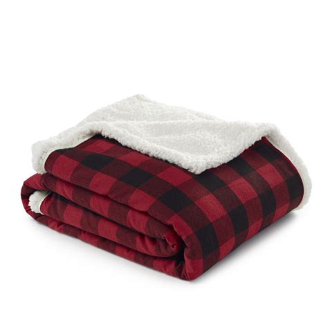 Eddie Bauer Home Plush Sherpa Fleece Throw