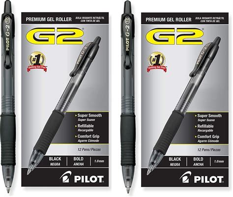 Pilot G2 Premium Gel Roller Pens Bold Point 1 Mm Pack Of