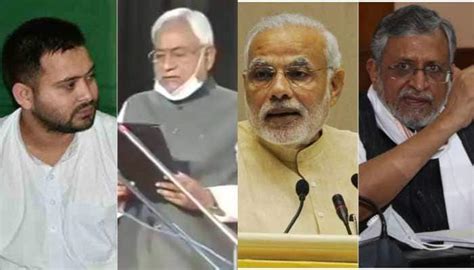 Pm Narendra Modi Tejashwi Yadav Sushil Kumar Modi Congratulate Nitish Kumar On Taking Oath As