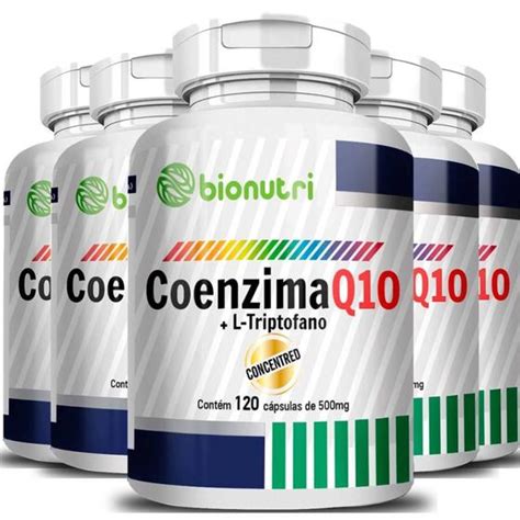 Kit 5 Un Coenzima Q10 Ubiquinona 100mg 120 Cápsulas Bionutri Coenzima