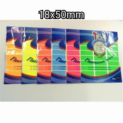 Jual Label Stiker Tandj 107 Warna Fluorescent Sticker Shopee Indonesia