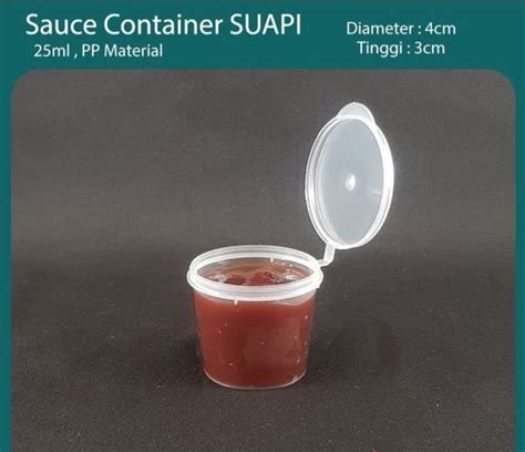 Jual Tempat Saos Plastik Ml Cup Sambal Sauce Container Suapi Isi