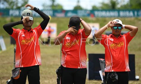 Final Panahan Compound Tim Putra Pon Papua Antara Foto