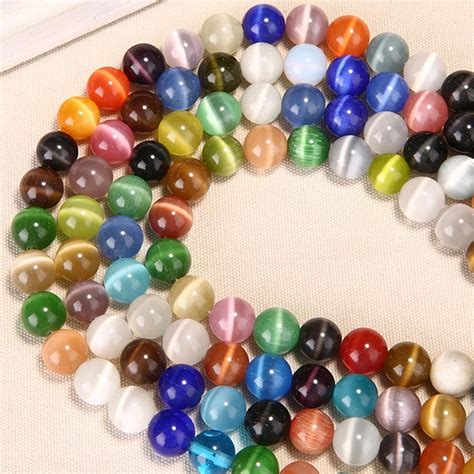 Pcs Mm Multi Color Natural Round Stone Gemstone Beads Fashion