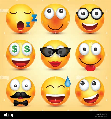 Smiley Emoticonos Amarillo Cara Con Emociones La Expresi N Facial D