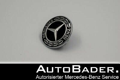 Original Mercedes Benz Motorhaube Stern Emblem Schwarz