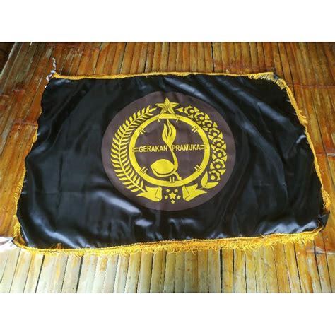 Jual Bendera GERAKAN PRAMUKA Bahan Satin Warna Kain Coklat Tua