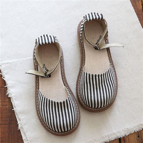 Women Casual Stripe Canvas Summer Sandals