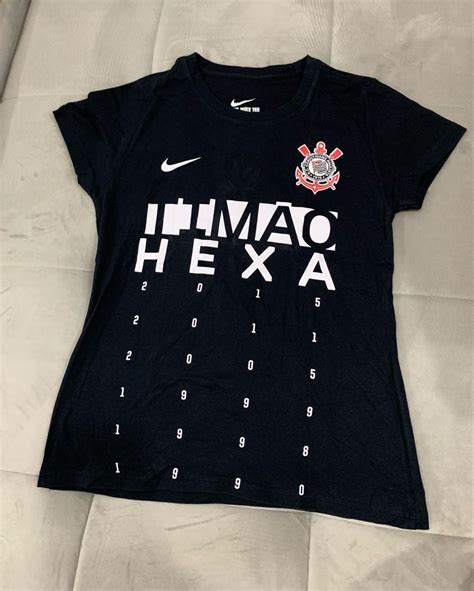 Camisa Corinthians Comemorativa Hexa Brasileiro Camisa Feminina