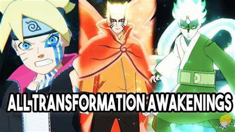 Naruto Storm Connections All Transformations Awakenings 4k 60fps