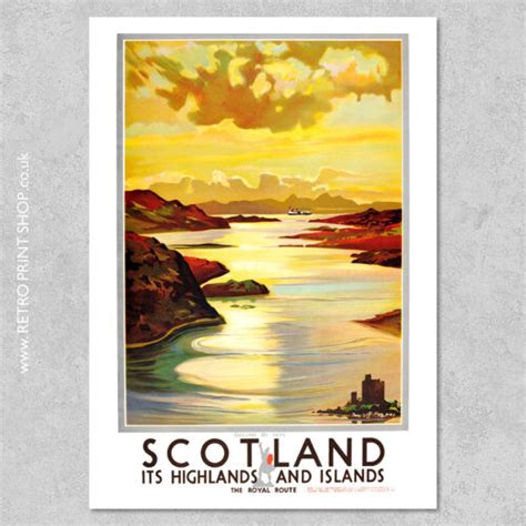 Br Scotland Poster Vintage Railway Posters Retro Print Shop