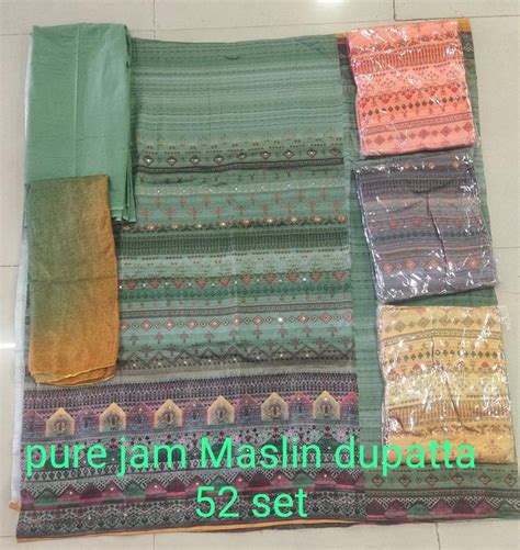 Cotton Printed Pure Jam Suit Unstitched Multi Colour At Rs 500 Piece