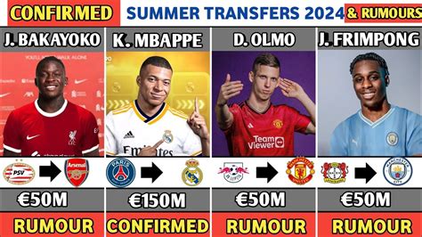 NEW CONFIRMED TRANSFERS AND RUMOURS SUMMER 2024 MBAPPE TO REAL MADRID