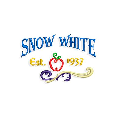 Est 1937 Snow White Embroidery Design Files