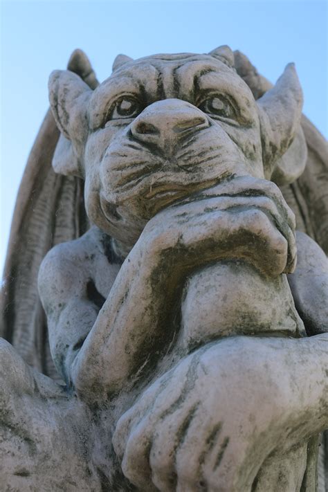 Free Images Rock Monument Statue Lion Fig Gargoyle Art Temple