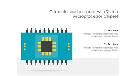 Computer Motherboard With Silicon Microprocessor Chipset Powerpoint