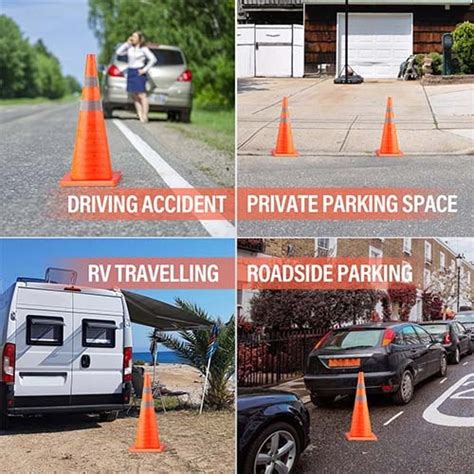 Battife Pack Inch Collapsible Traffic Safety Orange Cones Pop