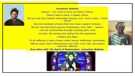 Josephine Bakhita — Poem — October 17th 2020 — Robert Bayer — 2 Pages Youtube