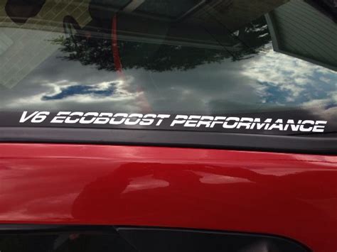 2 Vinyl Decals Hood Window Fits V6 Ecoboost Performance